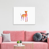Italian Greyhound im Watercolor Leinwanddruck (Insitu (Wohnzimmer))
