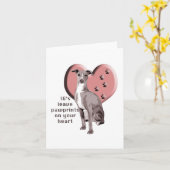 ITALIAN GREYHOUND KARTE (Gelbe Blume)