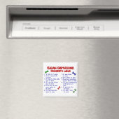 ITALIAN GREYHOUND Property Laws Magnet (In Situ (Geschirrspüler))