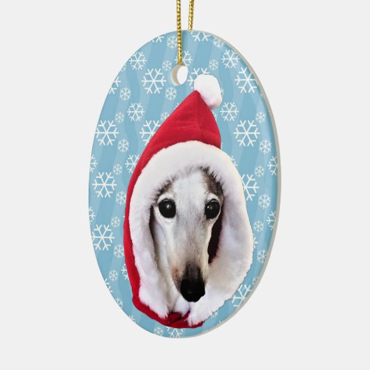 Italian Greyhound Santa Keramik Ornament (Links)