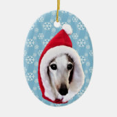 Italian Greyhound Santa Keramik Ornament (Vorne)