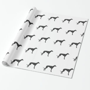 Italian Greyhound silhouette in black Geschenkpapier