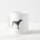 Italian Greyhound silhouette in black Kaffeetasse (Vorderseite Links)