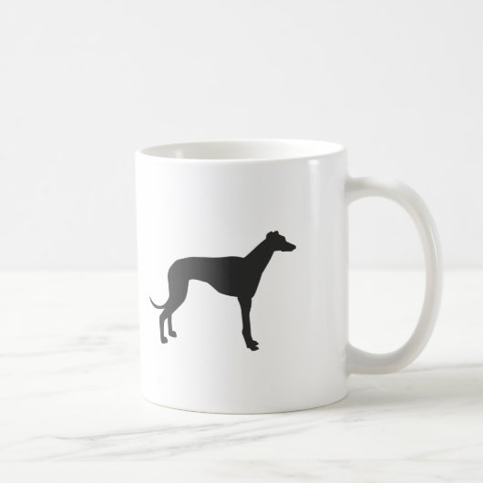 Italian Greyhound silhouette in black Kaffeetasse (Rechts)