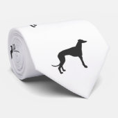 Italian Greyhound silhouette in black Krawatte (Gerollt)