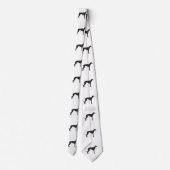 Italian Greyhound silhouette in black Krawatte (Rückseite)