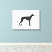 Italian Greyhound silhouette in black Leinwanddruck (Insitu (Holzboden))