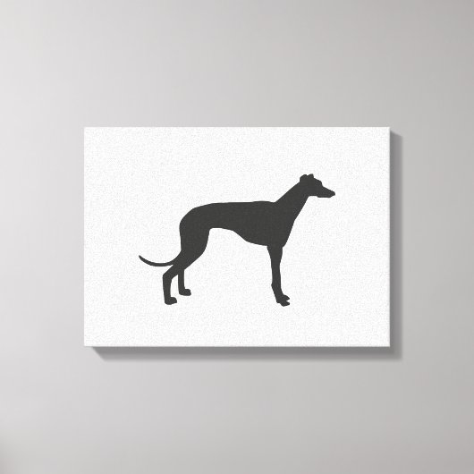 Italian Greyhound silhouette in black Leinwanddruck (Vorderseite)