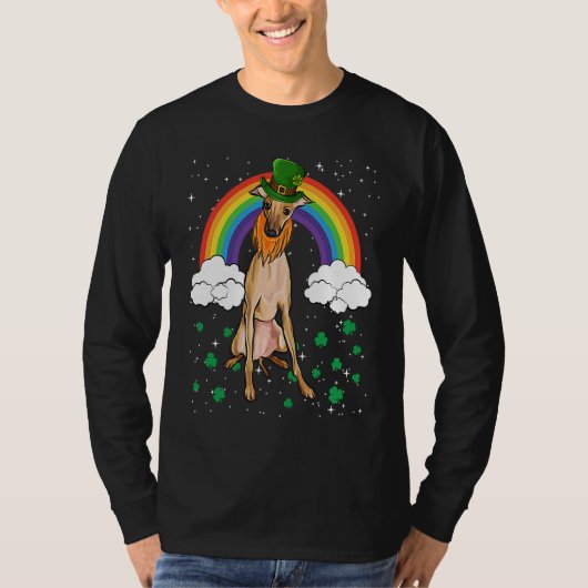Italian Greyhound St Patricks Day Leprechaun T-Shirt (Vorderseite)