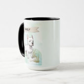Italian Greyhound Watercolor Personalized D Tasse (Vorderseite Links)