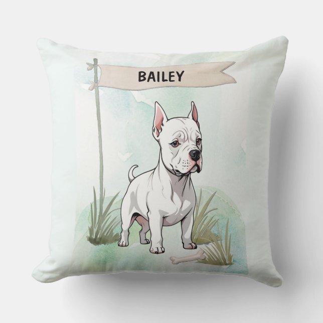 Italian Greyhound Watercolor Personalized Dog Kissen (Vorderseite)