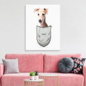 Italian Greyhound Whippet Chest Pocket For Dog Own Leinwanddruck (Insitu (Wohnzimmer))