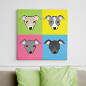 Italian Greyhound Whippet Niedlich Cartoon Pop Art Leinwanddruck