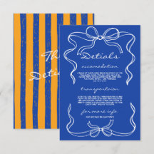 Italian Hand Written Painted Pinstripes Wedding