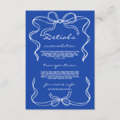 Italian Hand Written Painted Pinstripes Wedding Begleitkarte (Vorderseite)
