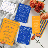 Italian Hand Written Painted save the date Einladung