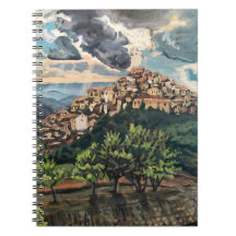 Italian Hilltown Spiral Foto Notebook