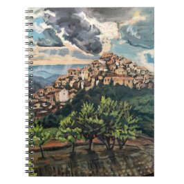 Italian Hilltown Spiral Foto Notebook Notizblock