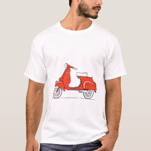Italian Holiday: Red Vespa T-Shirt