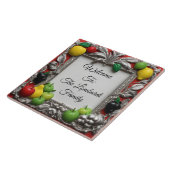 Italian Kitchen Fruit Frame Personalized Welcome  Fliese (Seite)