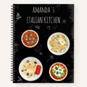 Italian Kitchen Recipe Chalkboard Food Journal Notizblock (Vorderseite)