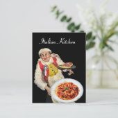 ITALIAN KITCHEN Rezept Postkarte (Stehend Vorderseite)
