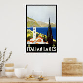 "Italian Lakes" Vintage Travel Poster (Küche)