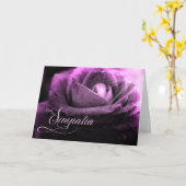 Italian Language Sympathy Purple Rose Karte (Gelbe Blume)
