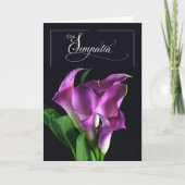 Italian Language Sympathy Simpatia Purple Lilies Karte (Vorderseite)