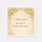 Italian Lemon Bunny Garden Baby Shower Serviette (Vorderseite)