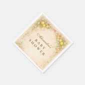 Italian Lemon Bunny Garden Baby Shower Serviette (Ecke)