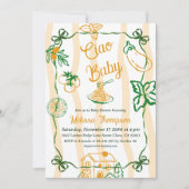 Italian Lemon Ciao Baby Pasta & Pizza Baby Shower Einladung (Vorderseite)