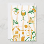 Italian Lemon Ciao Baby Pasta & Pizza Baby Shower Einladung (Rückseite)