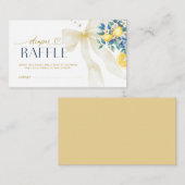 Italian Lemon Citrus Blue Tile Diaper Raffle Begleitkarte (Vorne/Hinten)