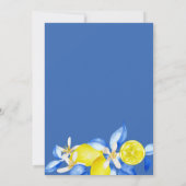 Italian Lemon Floral Bridal Shower invite Einladung (Rückseite)