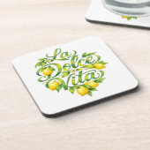 Italian Lemon La Dolce Vita Getränkeuntersetzer (Linke Seite)