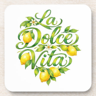 Italian Lemon La Dolce Vita Getränkeuntersetzer