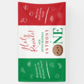 Italian Meatball 1st Birthday  Banner (Vertikal)