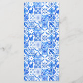 Italian Meditterranean Tiles Wedding  Programm (Rückseite)