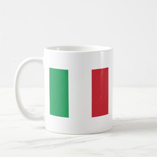 Italian Mug with Flag and Beginning of Anthem Kaffeetasse (Links)