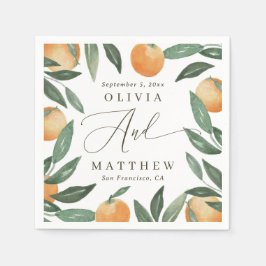 Italian Orange Wedding | Rustic Citrus Garden Serviette