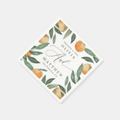 Italian Orange Wedding | Rustic Citrus Garden Serviette (Ecke)