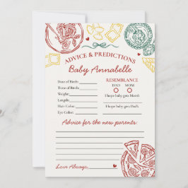 Italian Pasta Advice for Baby Shower Card Einladung