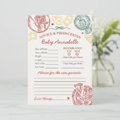 Italian Pasta Advice for Baby Shower Card Einladung (Stehend Vorderseite)