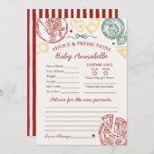 Italian Pasta Advice for Baby Shower Card Einladung (Vorne/Hinten)