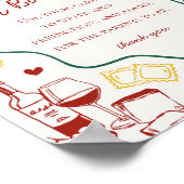 Italian Pasta Baby Shower Advice for Baby Poster (Ecke)