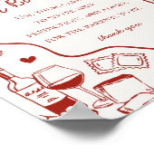 Italian Pasta Baby Shower Advice for Baby Poster (Ecke)