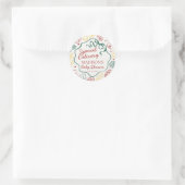Italian Pasta Baby Shower Envelope Seal Runder Aufkleber (Tasche)