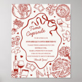 Italian Pasta Baby Shower Time Capsule Game Poster (Vorne)