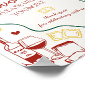 Italian Pasta Dinner Party Favors Sign Poster (Ecke)